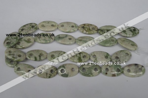 CFG306 15.5 inches 20*30mm carved oval peace stone beads