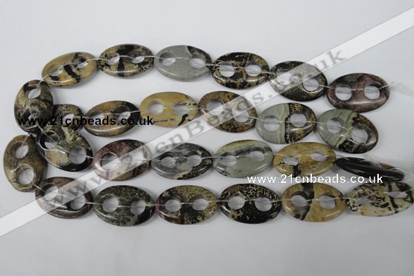 CFG312 15.5 inches 20*30mm carved oval artistic gemstone beads