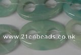 CFG313 15.5 inches 20*30mm carved oval amazonite gemstone beads