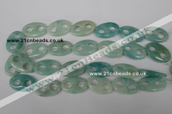 CFG313 15.5 inches 20*30mm carved oval amazonite gemstone beads