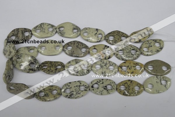 CFG315 15.5 inches 20*30mm carved oval artistic gemstone beads