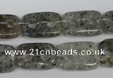 CFG323 15.5 inches 15*20mm carved rectangle moss quartz beads