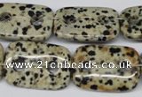 CFG329 15.5 inches 18*25mm carved rectangle dalmation jasper beads