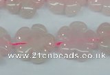 CFG450 15.5 inches 20mm carved flower rose quartz beads