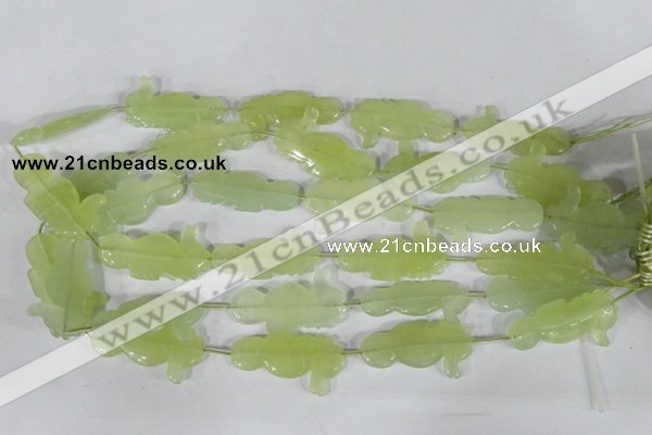 CFG514 15.5 inches 18*34mm carved animal New jade beads