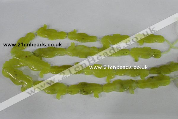 CFG515 15.5 inches 18*34mm carved animal Korean jade beads