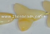 CFG521 15.5 inches 34*37mm carved flower yellow aventurine beads