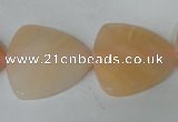 CFG526 15.5 inches 25*25mm carved triangle pink aventurine beads