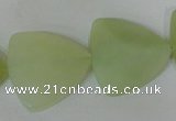 CFG530 15.5 inches 25*25mm carved triangle New jade beads