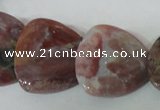 CFG541 15.5 inches 25*25mm carved triangle Indian agate beads