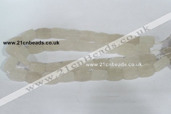 CFG545 15.5 inches 15*20mm carved brick white jade beads