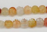 CFG57 15.5 inches 8*10mm carved pig-shaped agate gemstone beads