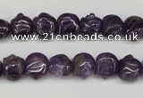 CFG59 15.5 inches 8*10mm carved pig-shaped amethyst gemstone beads