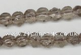 CFG60 15.5 inches 8*10mm carved pig-shaped smoky quartz beads