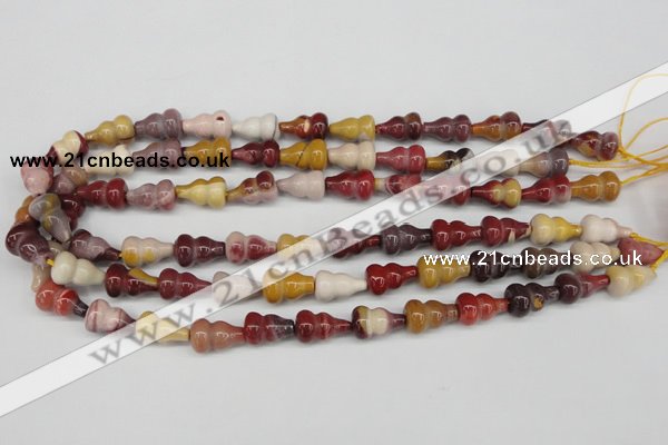 CFG62 15.5 inches 10*16mm carved calabash mookaite gemstone beads