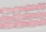 CFG63 15.5 inches 8*13mm carved calabash rose quartz beads