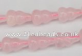 CFG64 15.5 inches 10*16mm carved calabash rose quartz beads