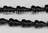 CFG67 15.5 inches 10*15mm carved calabash obsidian gemstone beads