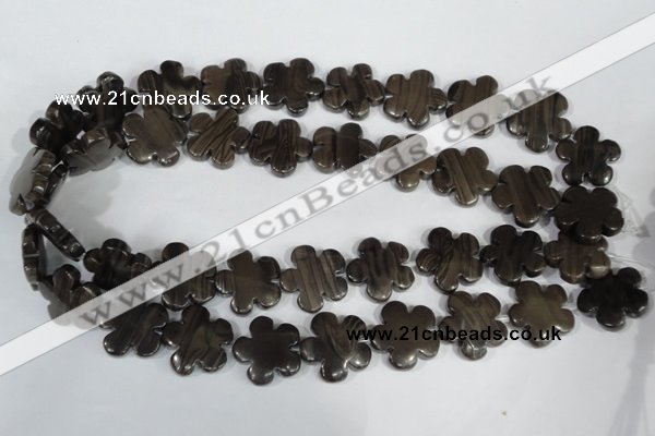 CFG682 15.5 inches 20mm carved flower grain stone beads