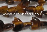 CFG767 15.5 inches 10*15mm carved animal yellow tiger eye beads