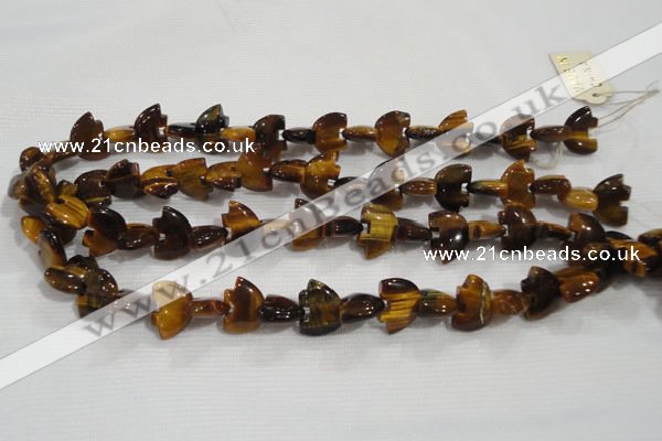 CFG767 15.5 inches 10*15mm carved animal yellow tiger eye beads