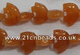 CFG771 15.5 inches 10*15mm carved animal red aventurine beads