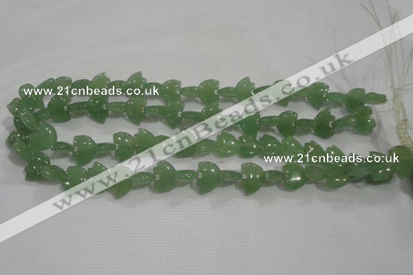 CFG772 15.5 inches 10*15mm carved animal green aventurine beads