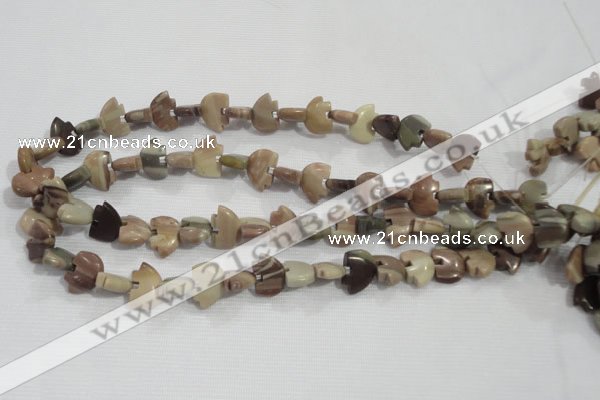 CFG780 15.5 inches 10*15mm carved animal jasper beads