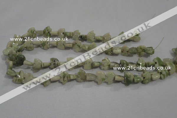 CFG781 15.5 inches 10*15mm carved animal lucky jade beads