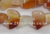 CFG790 12.5 inches 14*18mm carved animal red agate gemstone beads