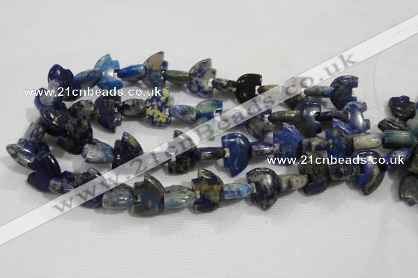 CFG792 12.5 inches 14*18mm carved animal lapis lazuli gemstone beads