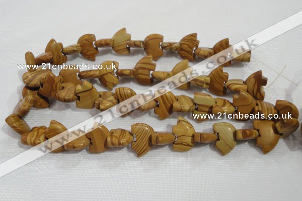 CFG795 12.5 inches 14*18mm carved animal grain stone beads