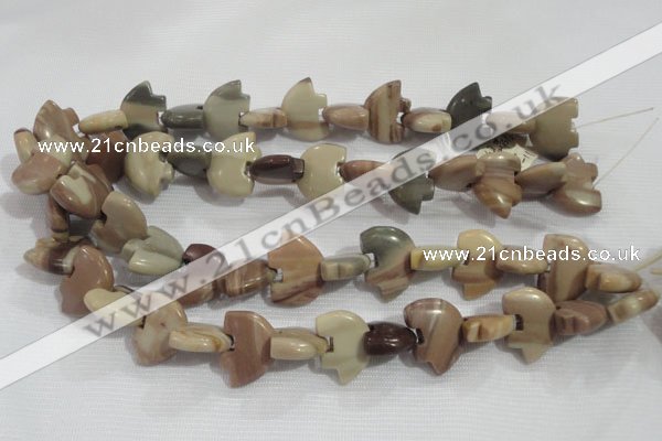 CFG796 12.5 inches 14*18mm carved animal jasper beads