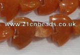 CFG797 12.5 inches 14*18mm carved animal red aventurine beads