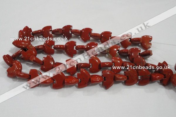 CFG805 12.5 inches 14*18mm carved animal red jasper beads