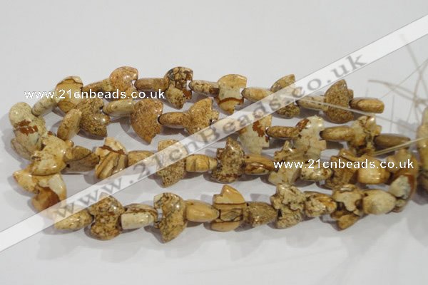 CFG807 12.5 inches 14*18mm carved animal picture jasper beads
