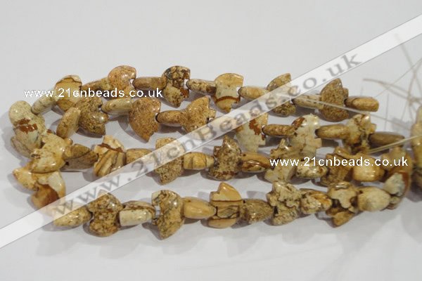 CFG807 12.5 inches 14*18mm carved animal picture jasper beads
