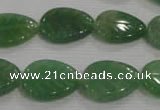 CFG818 12.5 inches 15*20mm carved leaf green aventurine beads wholesale