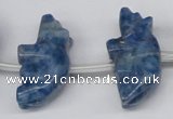 CFG861 Top-drilled 10*20mm carved animal lapis lazuli gemstone beads