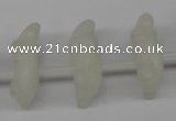 CFG865 Top-drilled 14*20mm carved animal white jade gemstone beads