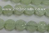 CFG883 15.5 inches 12mm carved flower New jade gemstone beads