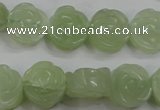 CFG886 15.5 inches 14mm carved flower New jade gemstone beads