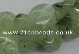 CFG926 30*33mm faceted & carved butterfly green rutilated quartz beads