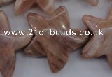 CFG928 15.5 inches 30*33mm carved star moonstone beads