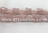 CFG973 15.5 inches 30*33mm carved butterfly rose quartz beads