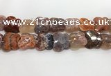 CFG974 15.5 inches 30*33mm carved butterfly fire agate beads