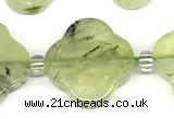 CFG993 15 inches 16mm - 17mm carved flower prehnite beads