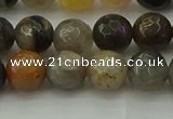 CFJ212 15.5 inches 8mm faceted round fancy jasper beads wholesale