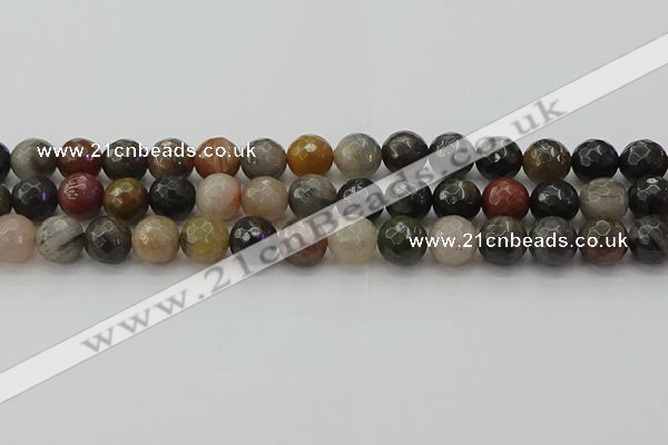 CFJ213 15.5 inches 10mm faceted round fancy jasper beads wholesale