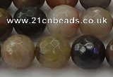 CFJ214 15.5 inches 12mm faceted round fancy jasper beads wholesale
